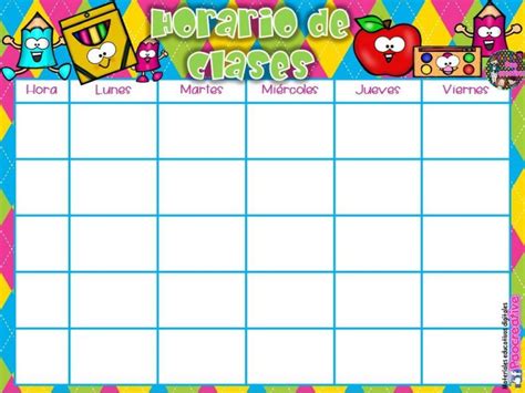 Maravillosos Y Bonitos Horarios De Clase Material Educativo