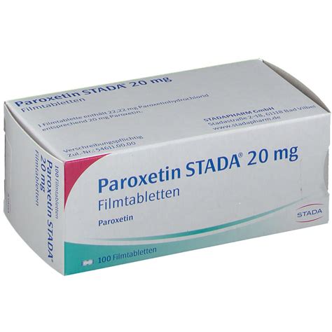 Paroxetin STADA 20 Mg 100 St Mit Dem E Rezept Kaufen Shop Apotheke