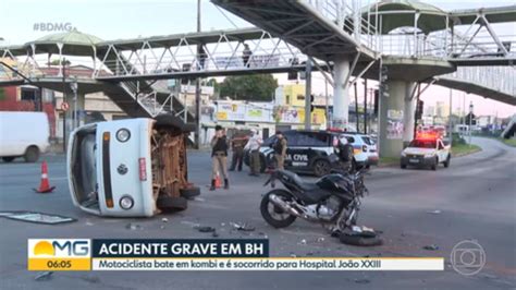 V Deo Motociclista Fica Ferido Em Grave Acidente Em Bh Bom Dia