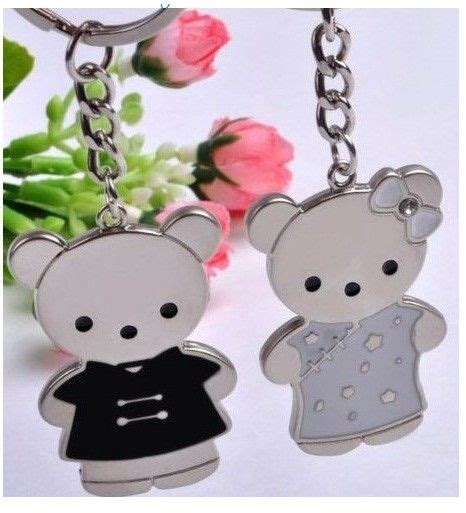 Teddybear Sweethearts Couples Keychains His And Hers Bear Wedding