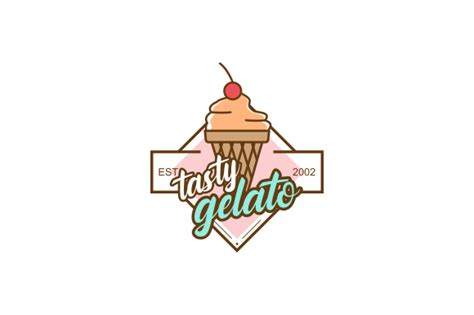 Ice Cream Shop Logo Template Graphic By 2qnah · Creative Fabrica