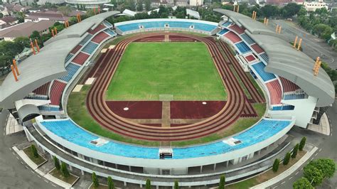 Aerial View Of Mandala Krida Stadium In Yogyakarta Indonesia