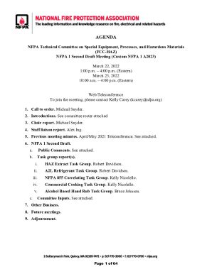 Fillable Online NFPA Technical Committee On Special Equipment