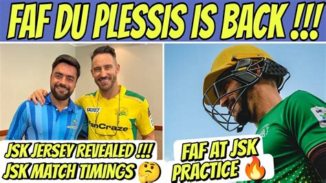 Faf Du Plessis Practice Started For Csk 💥 How To Watch Sa20 League