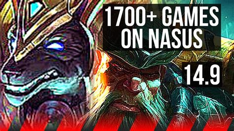 NASUS Vs GANGPLANK TOP 4 0 1 1700 Games KR Master 14 9 YouTube