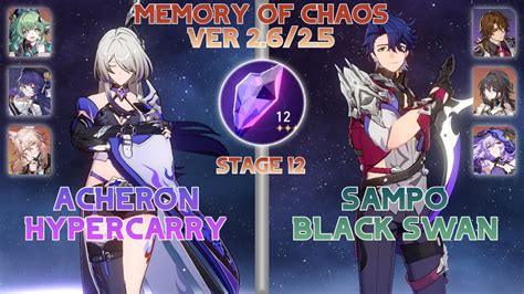 E0 Acheron Hypercarry E6 Sampo X E0 Black Swan Team Memory Of Chaos