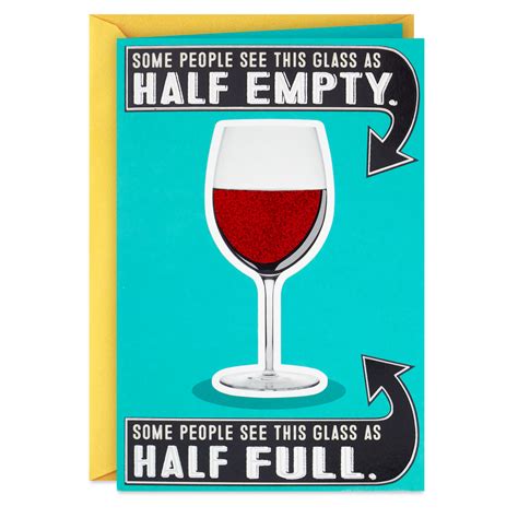 Glass Half Full Of Wine Birthday Card Greeting Cards Hallmark