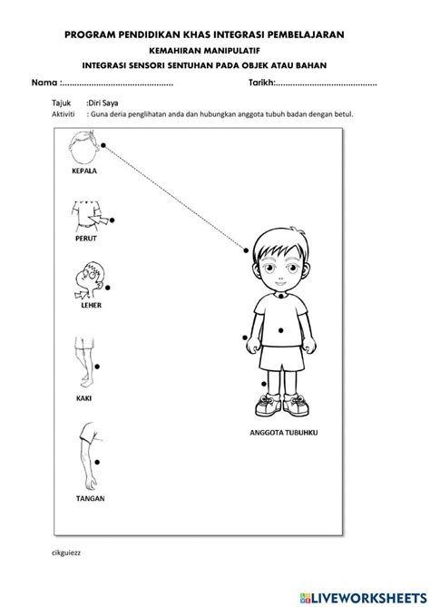 Diri Saya Interactive Activity Live Worksheets