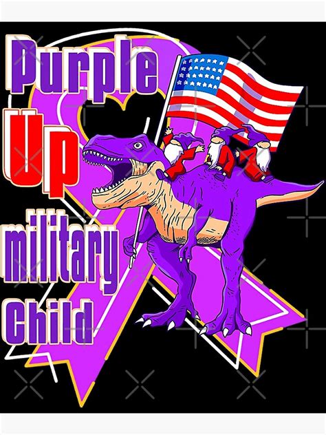 Purple Up For Military Kids Month Of The Military Child Poster For