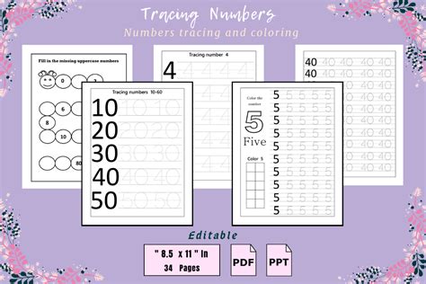 Tracing Numbers Kdp Interior Template Graphic By Rozilya Designer · Creative Fabrica