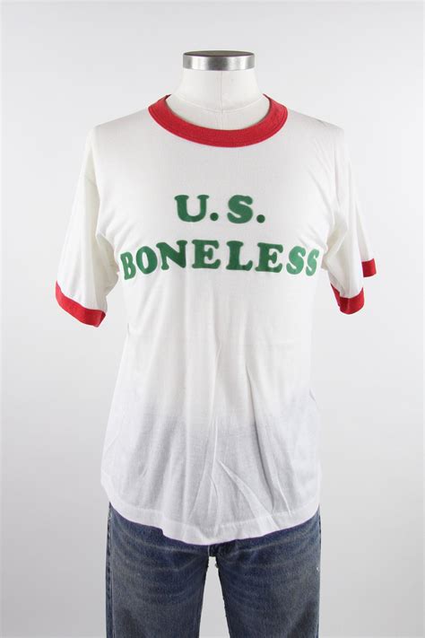 Vintage 70 S Ringer T Shirt U S Boneless Felt Iron On Tee Shirt Men S Size Medium