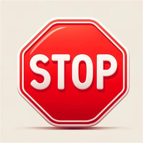 Premium Photo Red Stop Sign Icon Vector Illustration