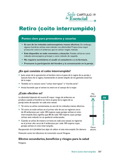 Metodos Anticonceptivos Retiro Coito Interrumpido 307 19 Retiro