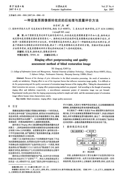 一种盲复原图像振铃效应的后处理与质量评价方法word文档在线阅读与下载免费文档