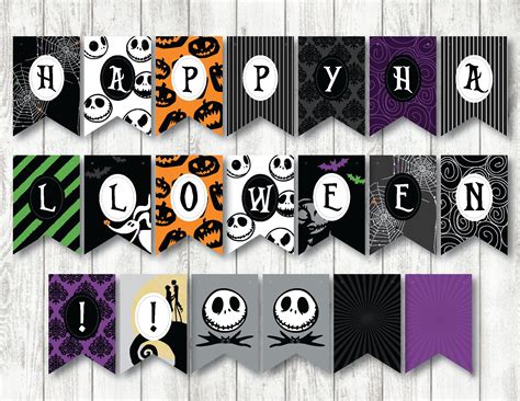 Nightmare Halloween Town Theme Printable Happy Etsy