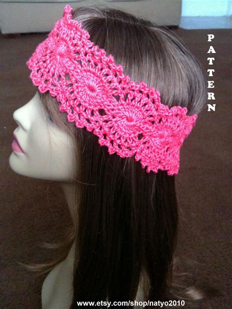 Instant Download Crochet Lace Headband Pattern Etsy