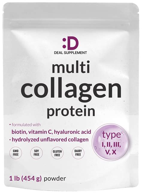 Snapklik Multi Collagen Protein Powder 1Lb Type I II III V