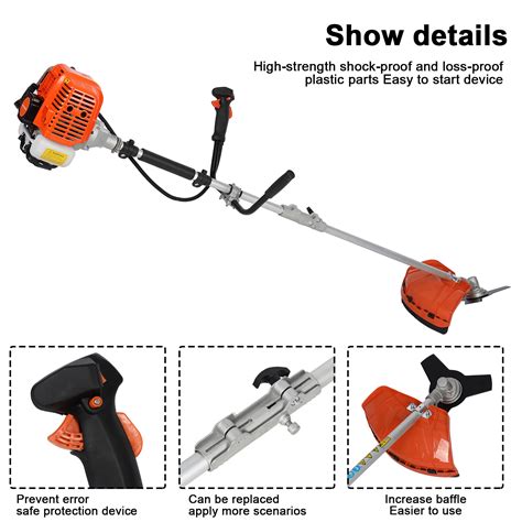 Happydeer Handheld Weed Eater With 3 T Blade Brush Cutter Weed Wacker Edger Trimmer Lawn Tool