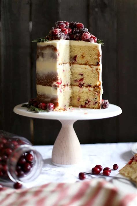 Cranberry Cake With White Chocolate Buttercream College Housewife