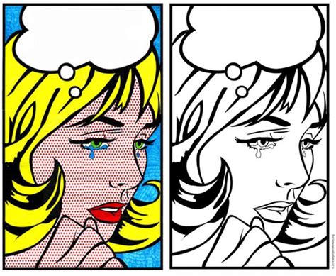 Pop Art Coloring Pages Roy Lichtenstein Pop Art Pop Art Coloring Pages