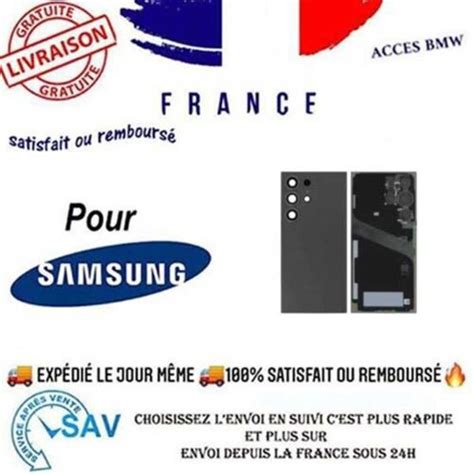 Cache Batterie Vitre Arri Re Premium Noir Titane Pour Samsung Galaxy