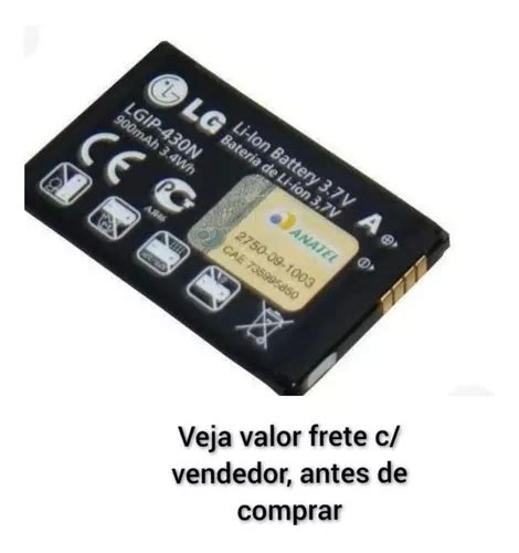Bateria LG Lgip-430n 3,7v 900mah | Parcelamento sem juros