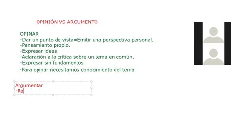 Opinión VS Argumento 1 GS 28 05 20 YouTube