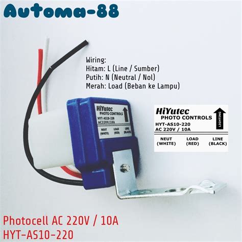 Jual Photocell As Saklar Otomatis Sensor Cahaya Ac V A