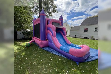 Pink Module Combo Slide Bounce House Rentals In New Jersey Infla