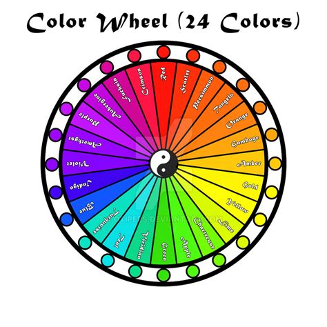 The Color Wheel- 24 colors RGB by Otipeps on DeviantArt