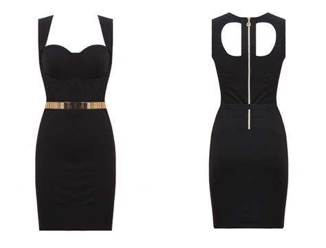 Black Body Dress Gold Belt