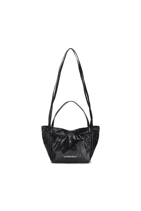 Glossy Two Way Mini Bag In Black Matinkim