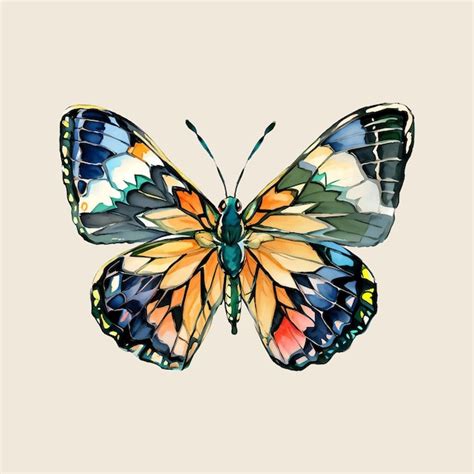 Premium Vector Water Color Vector Colorful Butterfly