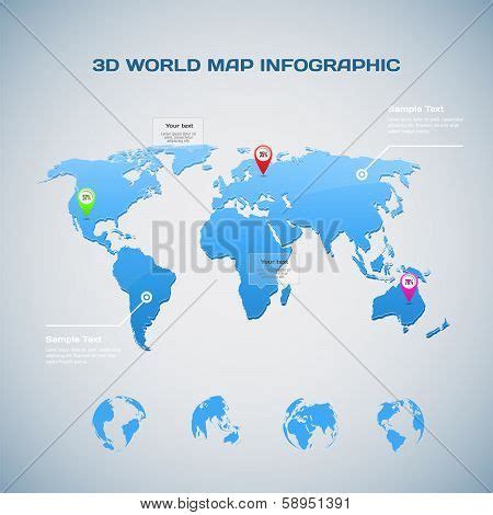 World Map Infographic Vector Photo Free Trial Bigstock