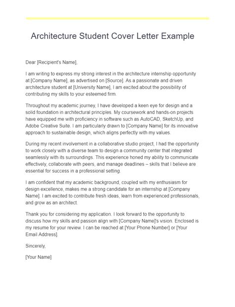 Architect Cover Letter Examples How To Write Pdf Tips