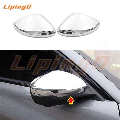 ABS Chrome Side Rear View Mirror Cover Trim 2 For Ford Mustang Mach E