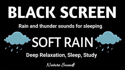 Gentle Rain Sounds For Instantly Sleep Black Screen Rain To