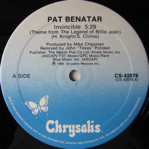 Pat Benatar – Invincible (Theme From The Legend Of Billie Jean) (Exten – Vinyl Pursuit Inc