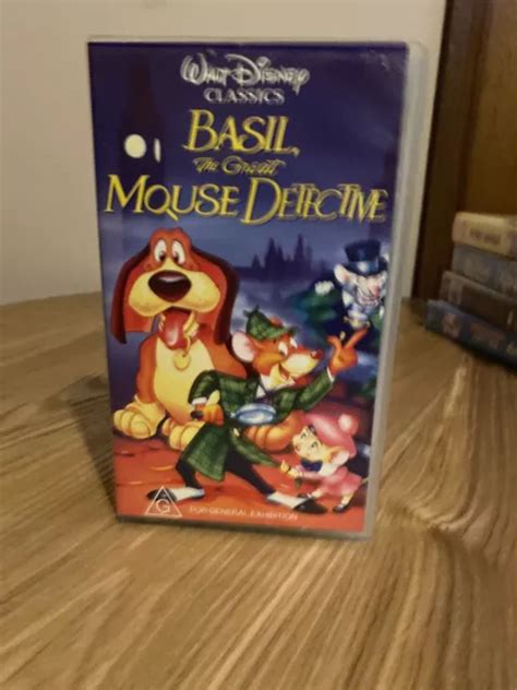 BASIL THE GREAT MOUSE DETECTIVE Pal Vhs Video Walt Disney Near New