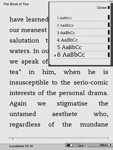 Font Size on Kindle - Dimensions Guide