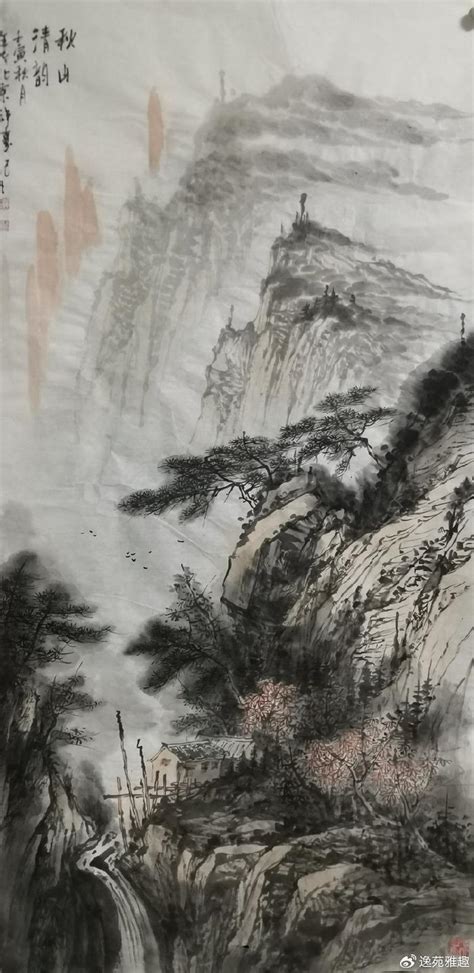 【画作】苍山秋韵、溪水烟云，郝涛的水墨青山传递无尽的想象郝涛中国美术家作品展新浪新闻