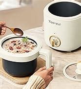 Amazon TOPWIT Hot Pot Electric Pot For Cooking Ramen Cooker 1 2L Non Stick Portable