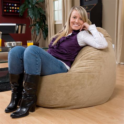 Gold Medal Large Tear Drop Fairview Microfiber Suede Bean Bag