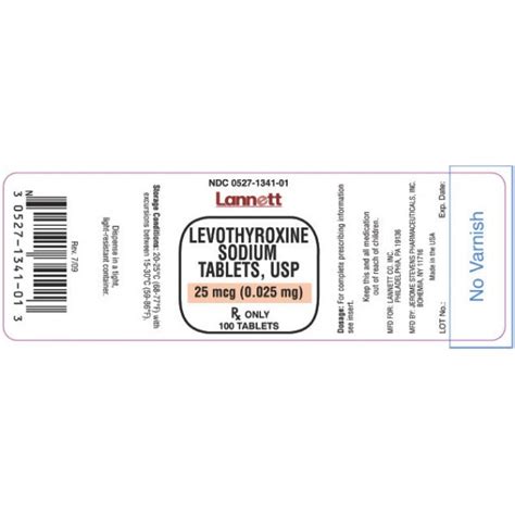 LEVOTHYROXINE SODIUM 25MCG - RX Products