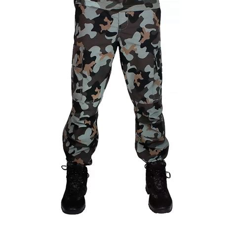 Calça Tática RipStop Camuflado Cinza Elite Comandos Dispropil Tiro