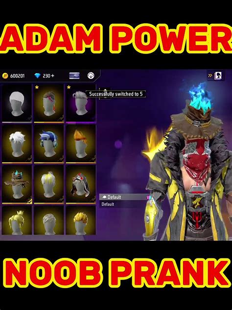 Noob Adam Prank 🤣🤣 Power Of Adam 😈😳 Garena Free Fire 👀👍 Shorts Viral