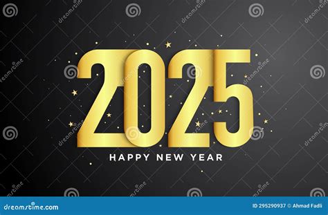 2025 Happy New Year Background Design Vector Illustration Stock Vector