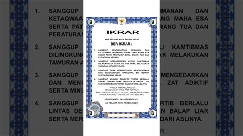 Apel Pagi Smkn Probolinggo Dalam Rangka Pembacaan Ikrar Say No