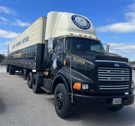 Florida Troopers Use Marked Police Big Rig For Hurricane Relief Efforts