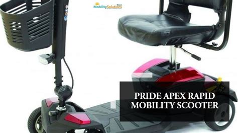 Mobility Solutions Direct — In our new Pride Apex Rapid Mobility Scooter...